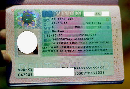 This is what a German Schengen visa looks like